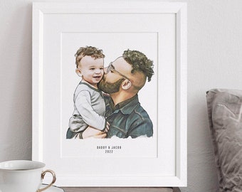 Detailliertes Linienportrait, benutzerdefinierte Illustration, personalisierte Familienzeichnung, maßgeschneiderte Kunstdruck, handgezeichnete Skizze, perfektes Weihnachtsgeschenk