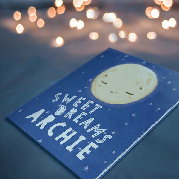 Personalized Sweet Dreams Bedtime Book for baby or child singalong sleep well story, New baby gift, Birthday present idea