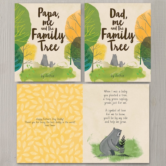 Papà, io e l'albero genealogico Un libro personalizzato per la festa del  papà dai bambini Fai piantare un albero con ogni libro Regalo speciale per  il papà -  Italia
