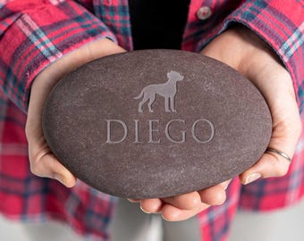 Personalized Pet Memorial Stone - Engraved Dog or Cat Remembrance Gift, Custom Pet Loss Keepsake, Thoughtful Gift for Pet Lovers