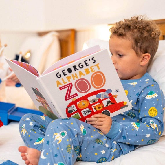 Personalised Zoo Name Book for Baby | Custom Children’s Book | 1st Birthday Gift | Unique Kids Gift