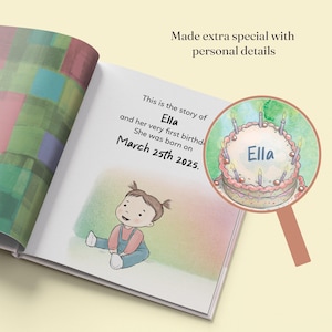 Personalised First Birthday Storybook with Name - Custom Keepsake Gift for Boys & Girls, Perfect 1st Birthday Present for 1-Year-Olds image 20