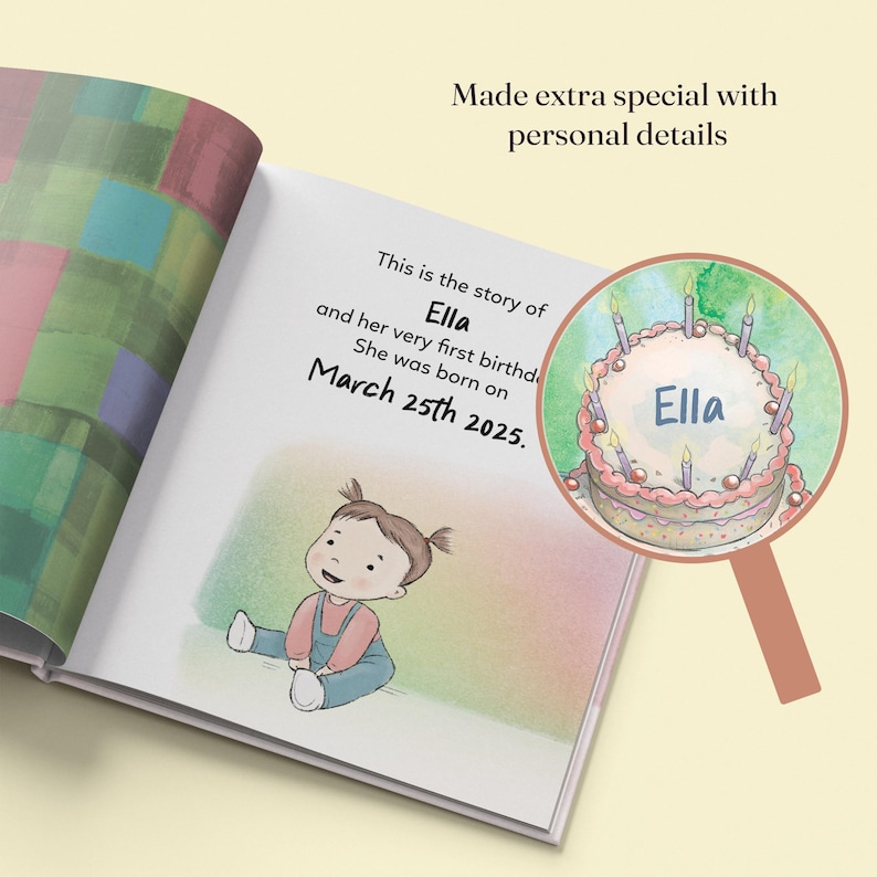 Personalised First Birthday Storybook with Name - Custom Keepsake Gift for Boys & Girls, Perfect 1st Birthday Present for 1-Year-Olds image 20