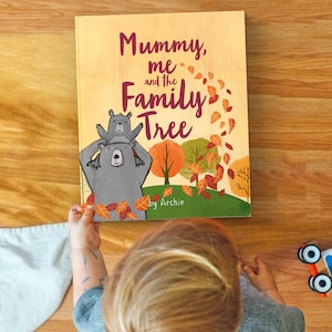 Livre enfant personnalisé pour maman | Maman, moi et l'arbre généalogique | Cadeaux personnalisés pour maman et enfant | Cadeau unique fait main
