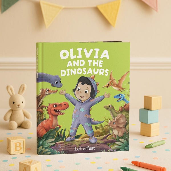 Personalized Dinosaur Book with Name | Birthday Gift for Kids | Storybook for Boys & Girls
