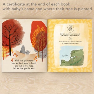 Personalized family tree keepsake book for baby plant a tree, for a new baby, birthday, grandchild, Christmas Eve Filler Gift Present Idea image 10