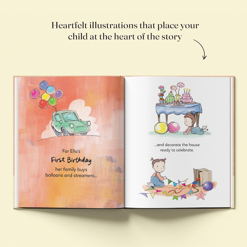 Personalised First Birthday Storybook with Name - Custom Keepsake Gift for Boys & Girls, Perfect 1st Birthday Present for 1-Year-Olds image 10