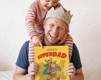 Personalized Dad's Superhero Book | Father's Day Gift | Birthday Gift from Kids | Keepsake for Dad