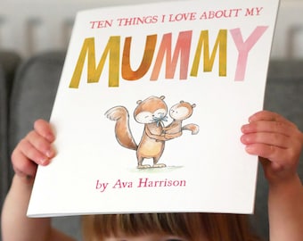 Reasons We Love Mommy - Livre à couverture souple personnalisé, cadeau unique pour la fête des mères, lisez ensemble l'histoire des enfants - 10 choses que nous aimons chez maman