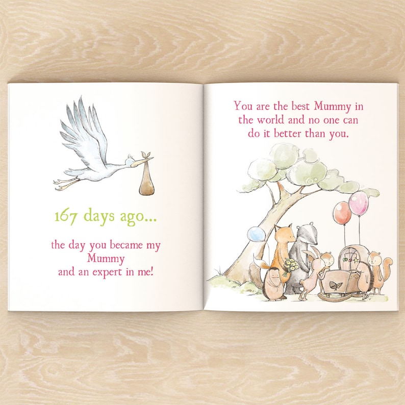 Personalised First Mother's Day Book A Unique Personalised First Mother's Day Gift from Baby to Mum Mom Mommy Letterfest Custom Present image 4