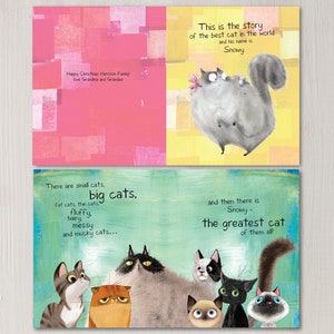 Personalised Greatest Cat in the World story book for kids, personalized Personalized kitten pet gift for children and family image 3