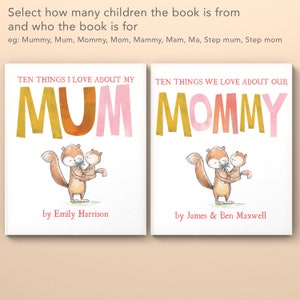 Reasons We Love Mommy Personalised Softcover Book, Unique Mother's Day Gift, Read together children's story 10 things we love about Mum image 2