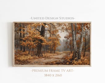 Arte para TV con marco Samsung, Arte para TV con marco otoñal, Arte para TV con marco otoñal, Marco Samsung, Ilustración para TV, theframe tv, Arte para TV con marco, Arte para TV con bosque otoñal