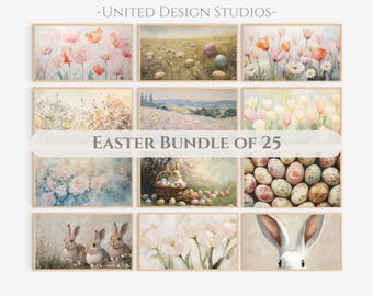 Easter FRAME TV Art BUNDLE, Spring Frame Tv Art Set, Easter Tv Art Pack, Classic Easter Painting Tv Art Download, Spring Tv Screensaver