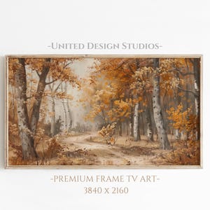 Fall Frame TV Art, Fall Oil Painting landscape Tv Art, Rustic Autumn Forest Frame Tv Art, Rustic Farmhouse Tv Art, Digital Download