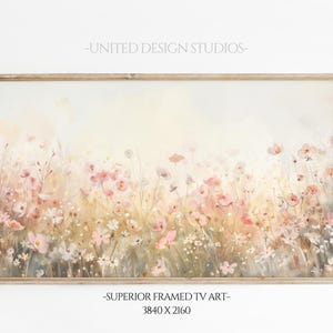 Spring Summer FRAME TV Art, Spring Wildflower Field, Country Flowers Art, Warm Tone Wildflowers Art, Digital Download Frame TV Art