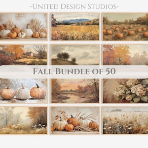 Fall FRAME TV Art BUNDLE, Fall Frame Tv Art Set, Autumn Tv Art Pack, Classic Fall Painting Tv Art Download, Autumn Tv Screensaver