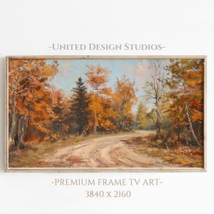 Fall Frame TV Art, Fall Landscape Oil Painting for Frame Tv, Fall Foliage Frame Tv Art, Autumn Tv Art, Fall Forest Tv Art, Digital Download