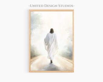 Jesus Painting Printable Art Digital Download, Christian Artwork, Jesus Painting, Jesus Wall Art, Modern Christian art, Bible Art