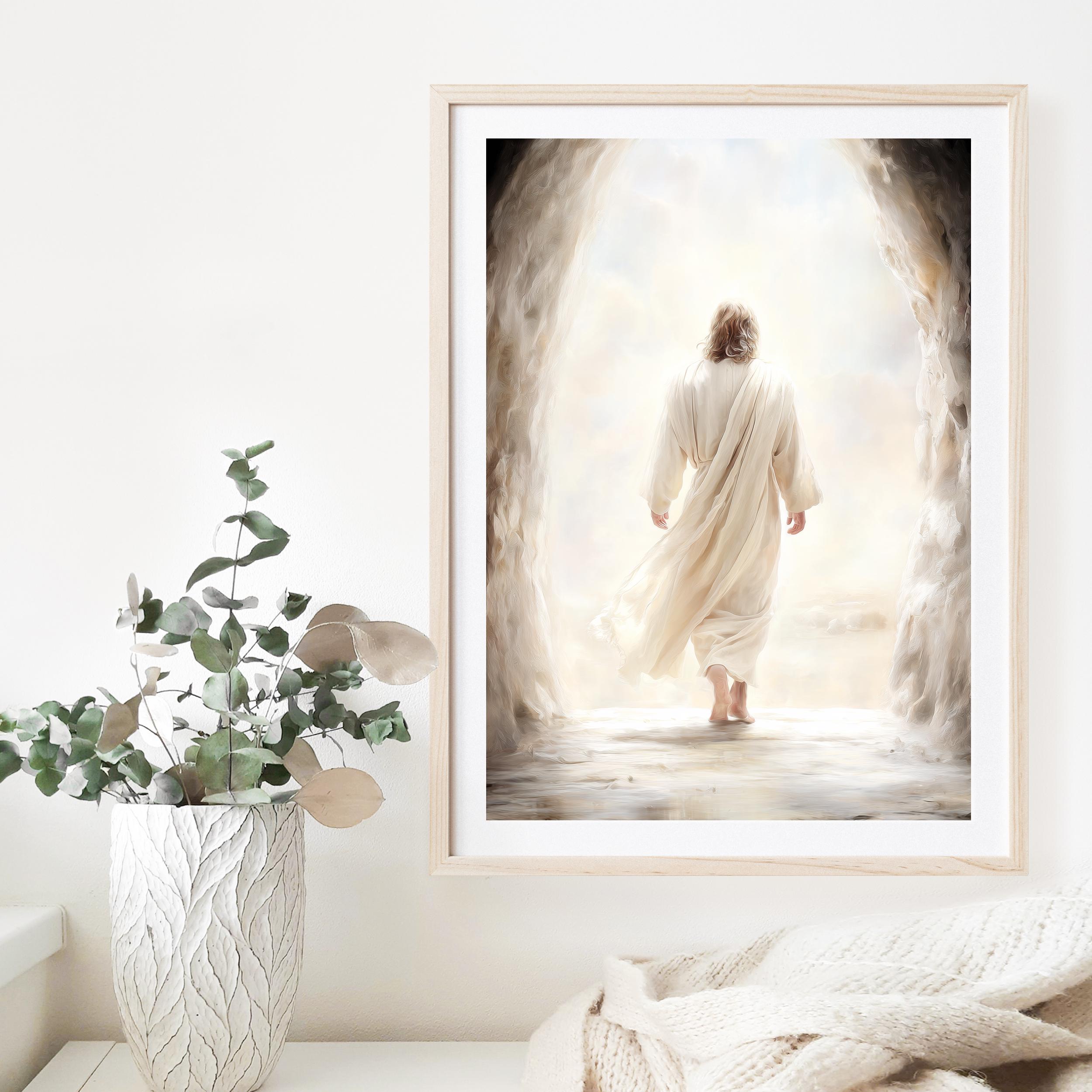 Jesus Walking From the Tomb Easter Printable Wall Art, He is Risen ...