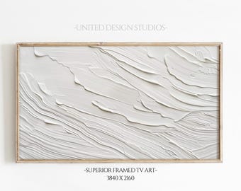 Abstract Frame TV Art, Minimalist Oil Painting, Modern Art for Samsung Frame TV, Neutral Tones, Textured Painting, Digital Download