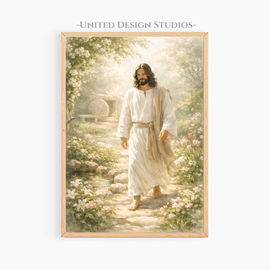 Jesus Christ Walking After Resurrection Easter Printable Wall Art ...