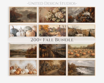 200+ Fall Frame TV Art Bundle, Vintage Autumn Painting Tv Art Set, Moody Fall Landscape Tv Art Pack, Fall Decor, Digital Download
