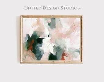 Abstrakte Ölmalerei druckbare Wandkunst, Erdfarben Wandkunst (digitaler Download)