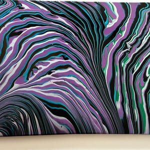 Purple Waterfall | Acrylic Pour Painting | 16x20