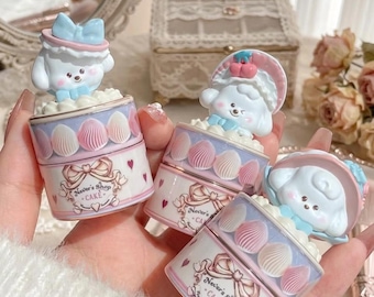 Arcilla labial con forma de perrito adorable - Barro labial mate aterciopelado, regalo de maquillaje kawaii para ella, belleza, pigmento labial cremoso