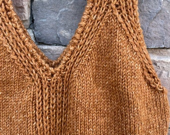 hand knit sweater vest