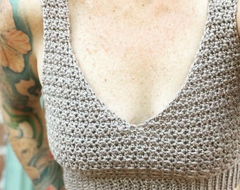 Handmade crochet crop top boho chic design