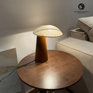 Wood Table Lamp,Decorative Lamp, Scandinavian Base Lamp,Table Lamp DISTORTION,Bedside Lamp, Wooden Lamp,Wood Lamp,Wood Lampshade