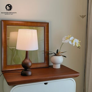 Scandinavian Base Lamp,Table Lamp DISTORTION,Wood Table Lamp,Decorative Lamp, Bedside Lamp, Wooden Lamp,Wood Lamp,Wood Lampshade,Home Decor