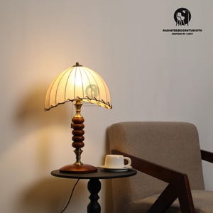 Walnut Bedside Lamp,Table Lamp,Wood Table Lamp,Bedside Lamp,Wooden Lamp,Wood Base Lamp,Decorative Lamp,Wood Lamp,Wooden table lamp,giftware