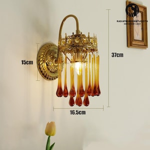 Aplique de pared para dormitorio, aplique de pared de tela, aplique de pared de latón antiguo, luz de pared de latón, aplique de mediados de siglo, aplique de pared, hecho en Italia, artículos de regalo