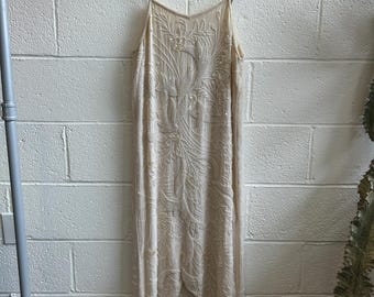 Vintage Lillie Rubin White Beaded Dress