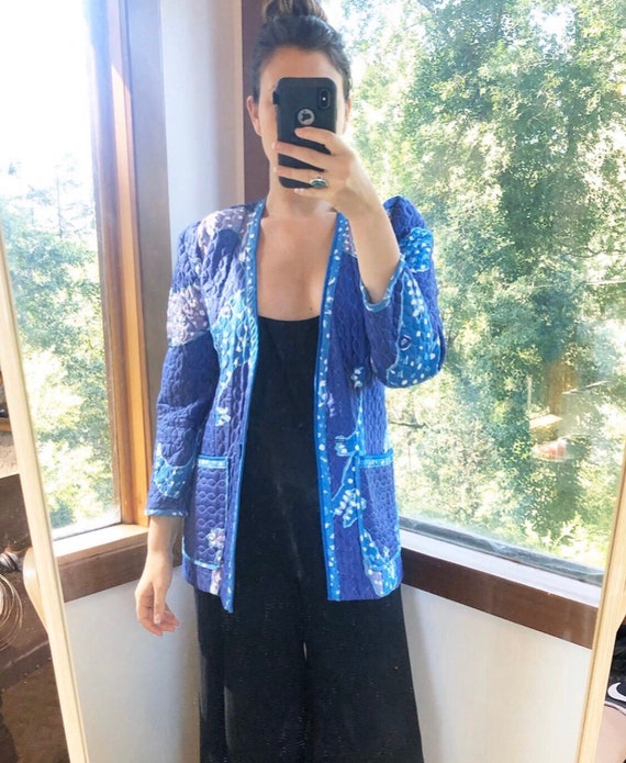 Vintage Quilted Purple Jacket