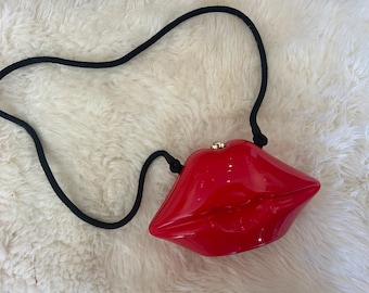 Timmy Woods Red Lip Purse NWTS