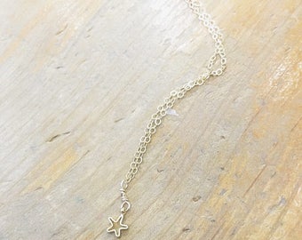 Tiny Gold Star Necklace