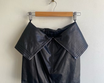 Vintage Versace Leather Mini Skirt