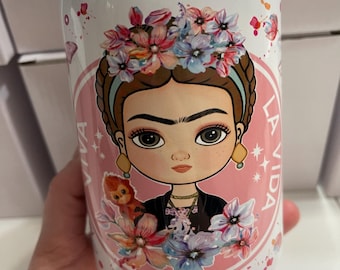 Cafesito y Chisme Frida theme 10oz mini tumbler