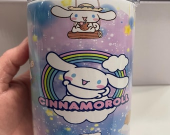 White puppy theme 10oz mini tumbler