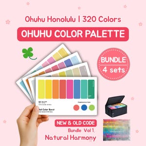 Ohuhu-kleurenpaletbundel vol 1 | Honolulu 320-set | Kleurrijke kleuren | Nieuwe en oude code