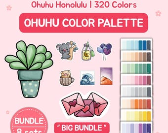 Ohuhu Color Palette for 320 Markers | New & Old Code | Marker Color Guide | Monochrome Theme | BiG Bundle
