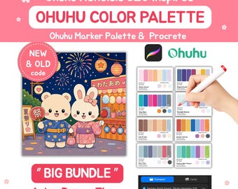 Ohuhu Farbpalette mit 320 Markern für Procreate und Marker-Künstler | Neuer & alter Code | Anime-Traumthema | GROSSES BUNDLE