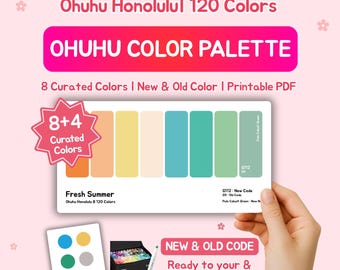 Ohuhu Color Palette for 120 Markers | New & Old Code | Basic Color Theme | Fresh Summer