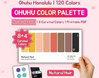 Ohuhu Color Palette for 120 Markers | New & Old Code | Skin Hair Theme | Natural Hair