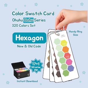 Carta de muestras de 320 colores Ohuhu Oahu / Carta de colores hexagonal / Códigos nuevos y antiguos