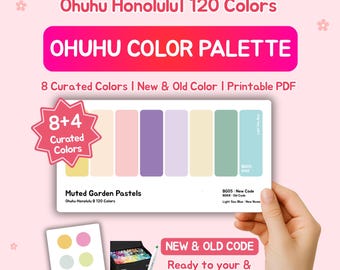Ohuhu Color Palette for 120 Markers | New & Old Code | Basic Color Theme |  Muted Garden Pastels